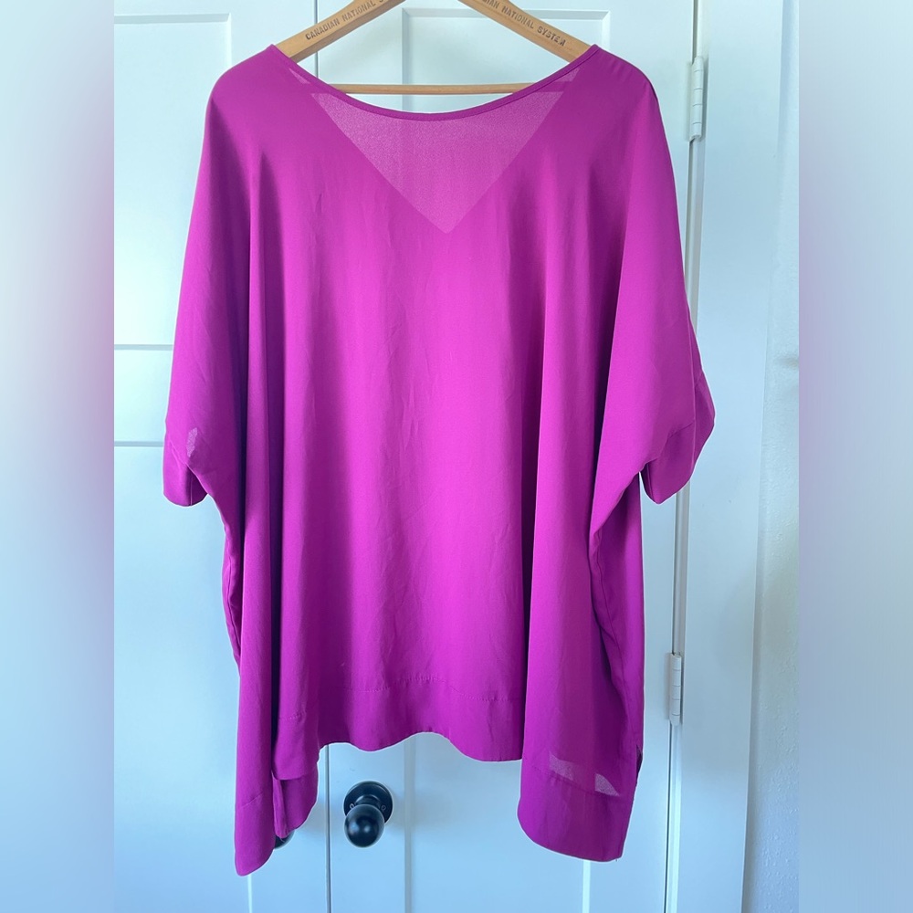 Asos Pink Over Sized Short Sleeve Blouse